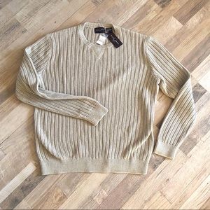 Brand new men’s beige cotton sweater